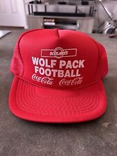 Vintage 1990’s Coca Cola Wolf Pack Football Red White Retro VTG Football Trucker
