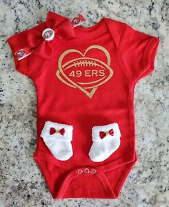 49ers newborn/baby girl clothes 49ers baby gift girl baby girl 49ers   