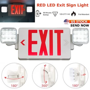 Luz de Emergencia LED con Batería,Cabezas de Lámpara LED Ajustables Luces de Salida,Listado UL - Imagen 1 de 21