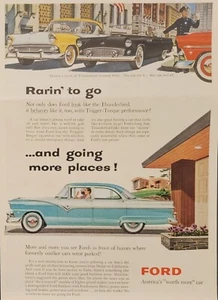 1955 Ford Thunderbird Fairlane Fordomatic Drive Print Ad - Picture 1 of 1