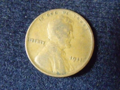 1911 P  LINCOLN HEAD WHEAT CENT THIRD YEAR COIN FREE SHIPPING AB50 Cover