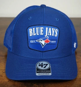 '47 Brand Toronto Blue Jays Royal Squad Adjustable Trucker Snapback Hat Cap - Picture 1 of 5