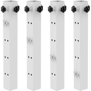 4 Pcs White Table Leg Extenders for Folding Tables Adjustable Folding Table L... - Picture 1 of 7