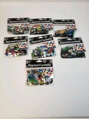7 paquetes de láminas de tablero de mortero multicolor de confeti de graduación aproximadamente 1" ~.5 oz bolsa Foto 1 de 4