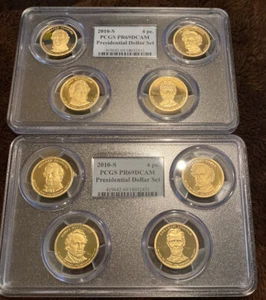 2010-S US 4 Coin Set Lens Presidential Dollar Proof PR-69 DCAM You get one set - Bild 1 von 8