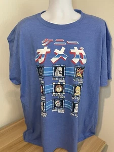 Kenny Omega Blue Mega Man 3XL T Shirt Select Screen NJPW AEW Japanese Text - Picture 1 of 7