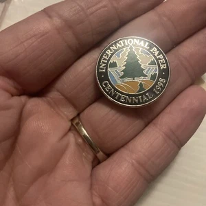 International Paper Centennial 1998 Pin Lapel Enamel Collectible Souvenir - Picture 1 of 2