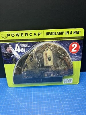Paquete de 2 faros REALTREE Edge Power Cap en sombrero camuflaje/negro NUEVO Foto 1 de 2