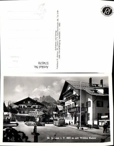 574570,Foto Ak St Johann i. Tirol m. Wilden Kaiser Bus Wegweiser - Picture 1 of 1