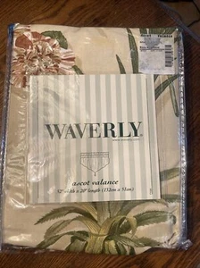 Waverly BOCA BOTANICAL 52" x 20" ASCOT VALANCE Flowers Pineapple NEW - Picture 1 of 2
