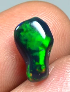 Ethiopian Opal 1.65Ct 100% Natural Black Opal Chocolate Polished Tumble Rough - Picture 1 of 10