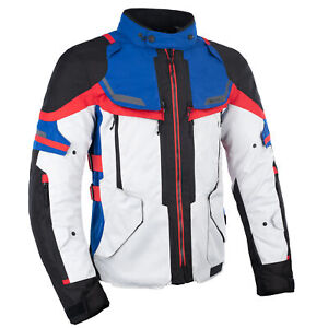 Oxford Rockland Motorcycle Motorbike Textile Jacket Arctic / Black / Red