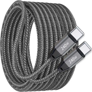 20FT USB-C to USB-C Cable 240W, Type C to Type C Charger, MacBook Fast Chargi... - Photo 1 sur 5