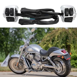 1'' 25mm Handlebars Control Switches + Wiring Harness For Harley V-Rod VRod - Picture 1 of 13