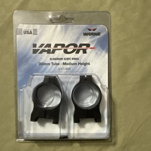 Warne Vapor Aluminum Scope Rings Matte Black 30mm Medium - V414M - Picture 1 of 1