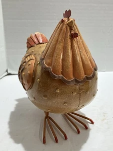 Large Ceramic Hen Folk Art Chicken Figure Country Decor - Picture 1 of 9