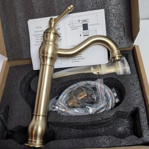 Grifo de baño GGStudy 360° giratorio monomando un orificio lavabo de recipiente de baño - Imagen 1 de 5