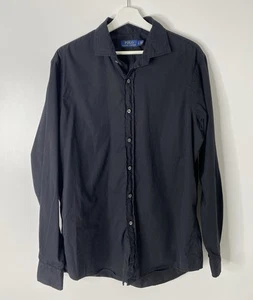 Camisa Polo Ralph Lauren Para Hombre Negra Con Botones Grande - Imagen 1 de 5