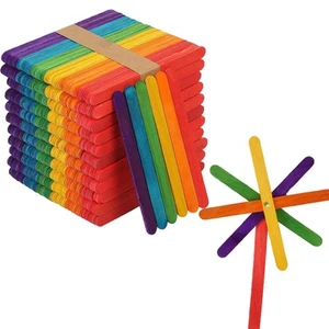 3000 PCS 4.5 Inch Colored Popsicle Sticks Rainbow Craft Sticks for DIY - Picture 1 of 6
