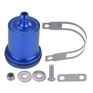 Blue Universal Motorcycle Front Brake Fluid Reservoir Clutch Tank Oil Cup - Picture 1 of 7