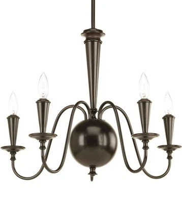 Progress Identity 5-Light Antique Bronze Chandelier P4713-20 NEW - Image 1 of 2