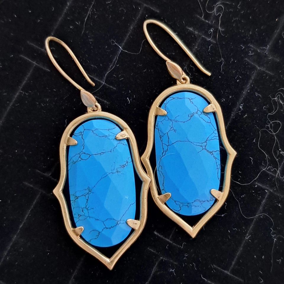 Stella & Dot AMALA 耳环人造绿松石石眼罩!! — 第 1/1 张图片