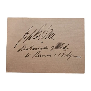 Sir H.W.E. Walker signierte Karte - britischer Botschafter in Russland & Belgien - Bild 1 von 2