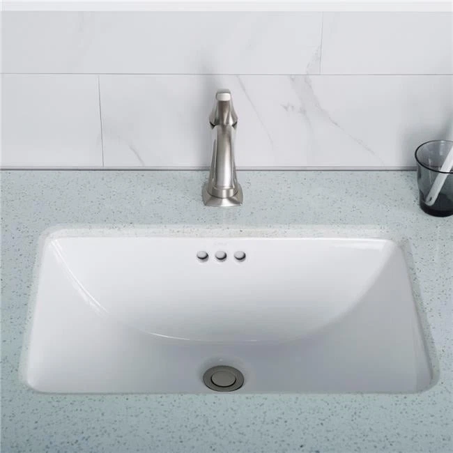 Kraus KCU-241-2PK 21 pulgadas Baño rectangular de cerámica de porcelana con montaje inferior Elavo... Foto 1 de 1