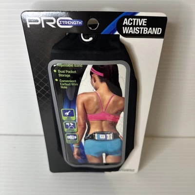 PRO Strength Active Waistband Money Belt Smartphone Holder w/Key Pocket Black - Image 1 of 4