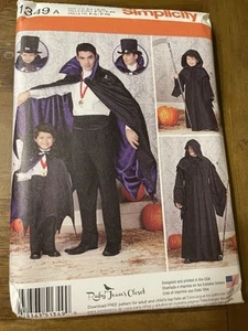 Simplicity Costume Pattern 1349 Mens & Boys Vampire ~ Grim Reaper ~ More All Sz - Picture 1 of 2