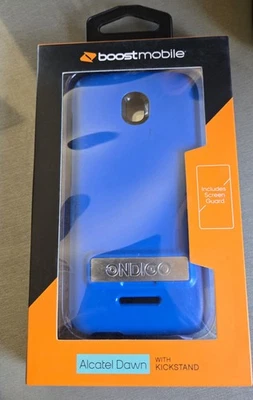 Boost Mobile InTact Case for Alcatel Dawn - Blue with Screen Guard & Kickstand - Image 1 of 3