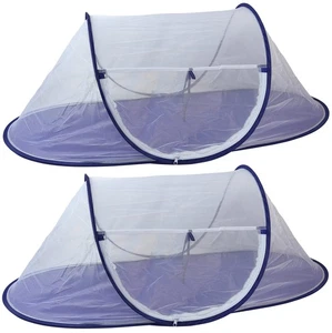 2-Pack Jumbo Folding Mesh Food Tent 43x21-Inch Wind-Resistant Zippered Door P... - Picture 1 of 6