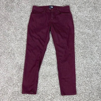 North Face Pants Womens 8 Maroon Chino Jean Casual Skinny Hiking Outdoors Casual - Image 1 of 4