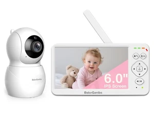 Monitor de bebé de pantalla grande de 6" con cámara y audio, 1000 pies de largo alcance sin WiFi,... - Imagen 1 de 9