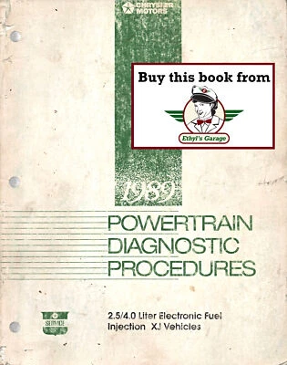 Jeep Cherokee XJ 1989 2,5 L/4,0 L EFI procedimientos de diagnóstico del tren motriz Foto 1 de 2