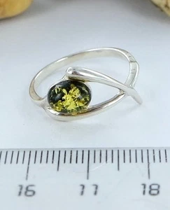 BERNSTEIN RING Bernsteinring Silber 925 Amber - Picture 1 of 1