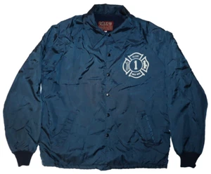 Chaqueta con botones COLLEGIATE PACIFIC FIRE FIGHTER Talla XL DE COLECCIÓN ALERTA CUELLO GRANDE - Imagen 1 de 7