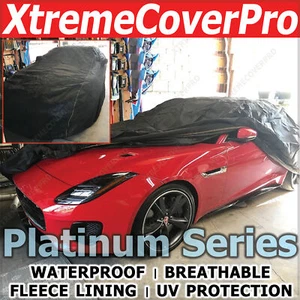 2014 2015 JAGUAR F-TYPE Waterproof Car Cover w/Mirror Pockets - Black - Picture 1 of 11