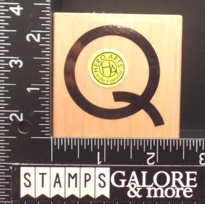 Hero Arts Rubber Stamps F6053 ART DECO UPPERCASE Q LETTERS #3098 - Image 1 of 2