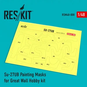 1/48 ResKit RSM48-0008 Su-27UB Pre-cut painting masks for Great Wall Hobby kit - Picture 1 of 1