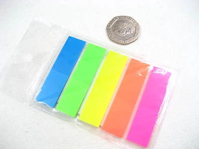 THE NEW SHACK 3packs color Fluro Repositionable Adhesive Sticky Note Marker Index Tab Bookmark
