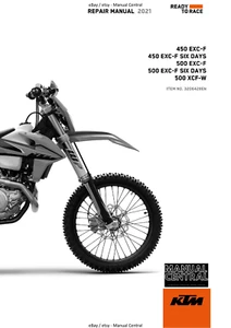 KTM 2021 450 EXC-F SIX DAYS 500 EXC-F SIX DAYS XCF-W WORKSHOP REPAIR SERVICE - Picture 1 of 7