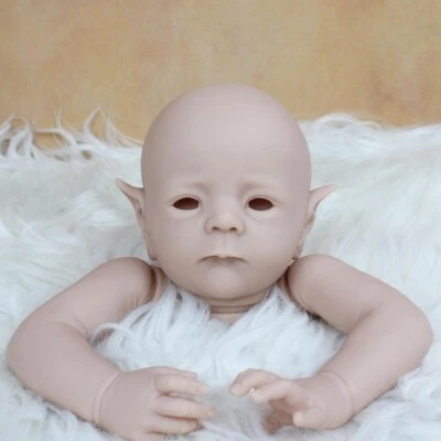 Baby Newborn 50cm Unpainted Reborn Doll Kits with Cloth Body DIY Part Toy