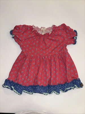 Top túnica swing Matilda Jane Apple talla 6 rojo azul Friends Forever Jennifer Foto 1 de 4