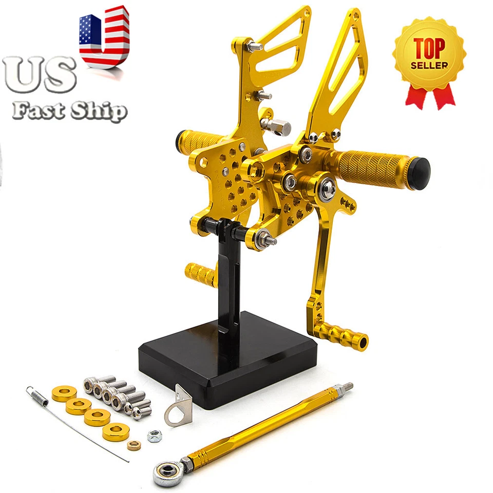 Ajuste Suzuki GSXR750 GP Shift 1996-2005 CNC estriberas pedal motocicleta dorado Foto 1 de 4