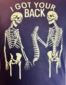 Way to Celebrate Mens I Got Your Back Skeleton Halloween T-Shirt Size Medium - Picture 1 of 7