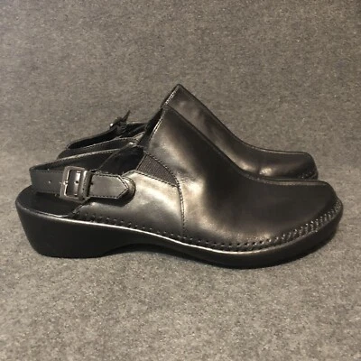 Easy Spirit Women's Cluess Black Leather Slip On Mule Clogs Slingback Size 7 M - Image 1 of 4