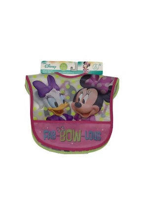 Disney 2 paquete Minnie Mouse baberos para niños pequeños resistentes al agua NUEVO Foto 1 de 4
