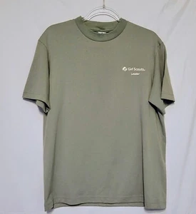 Girl Scouts Leader Light Green Short Sleeve T Shirt Unisex Size M Made In USA - Picture 1 of 4