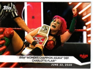 2021 Topps WWE WOMENS DIVISION #31 Raw Womens Champ Asuka def. Charlotte #75/75 - Picture 1 of 1